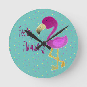 Reloj Redondo Mediano Feeling Flamazing Flamingo