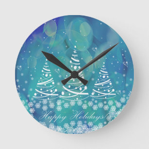 Reloj Redondo Mediano Felices Fiestas