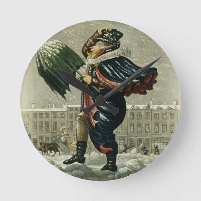 Reloj Redondo Mediano Felices Navidad y una Feliz Año Nuevo en Londres, (Anverso)