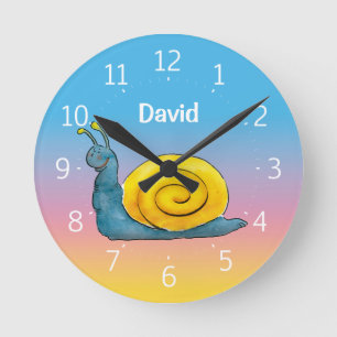 Reloj Redondo Mediano Feliz caracol