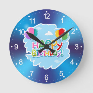 Reloj Redondo Mediano Feliz Cumpleaños!-23769