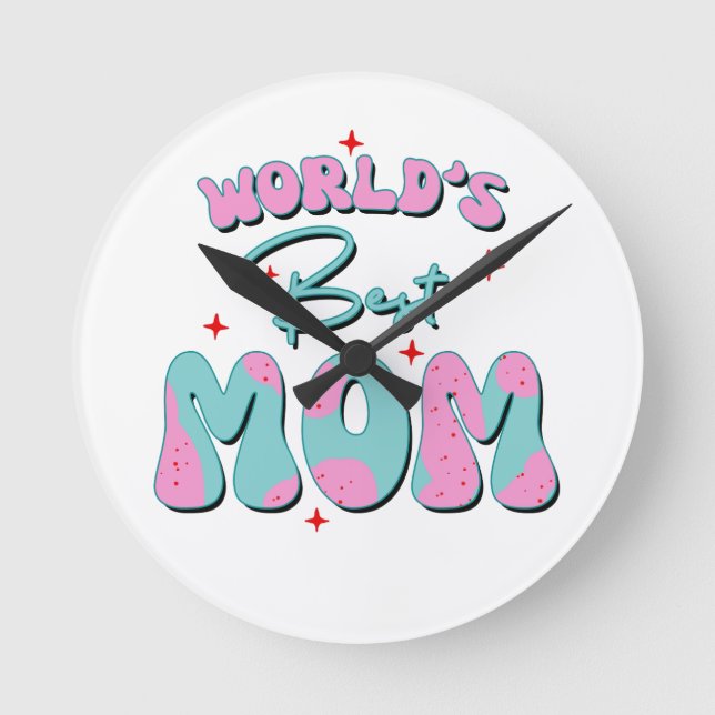 Reloj Redondo Mediano Feliz Día de la Madre (Anverso)