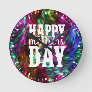 Reloj Redondo Mediano Feliz Día de la Madre-11344
