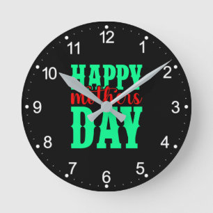 Reloj Redondo Mediano Feliz Día de la Madre-11344