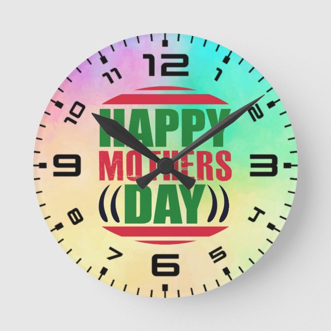 Reloj Redondo Mediano Feliz Día de la Madre-13335 (Anverso)