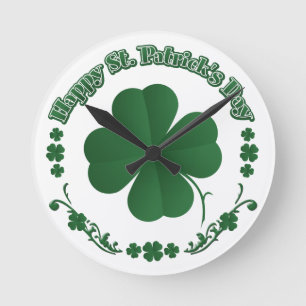 Reloj Redondo Mediano Feliz Día de San Patricio