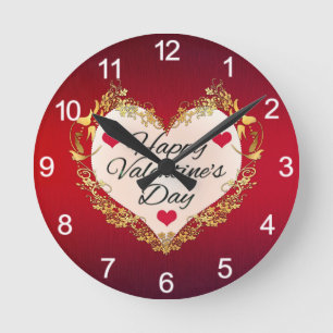 Reloj Redondo Mediano Feliz día de San Valentín!-47949
