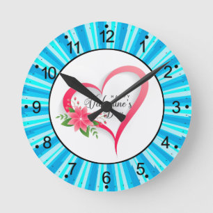 Reloj Redondo Mediano Feliz día de San Valentín-53816