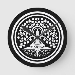 Reloj Redondo Mediano Feliz Día de Vesak