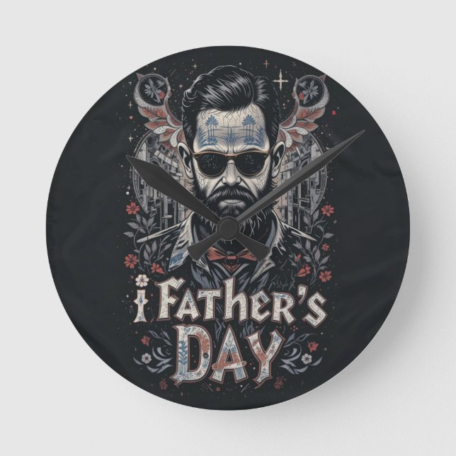 Reloj Redondo Mediano Feliz día del padre 2025 (Anverso)