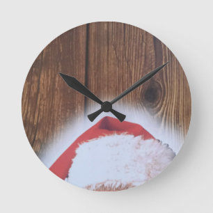 Reloj Redondo Mediano Feliz Nochebuena, Gorra de Santa María