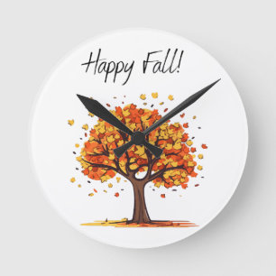 Reloj Redondo Mediano ¡Feliz Otoño!