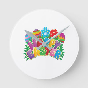 RELOJ REDONDO MEDIANO ***FELIZ PASO CON HUEVOS MÁS SENCILLOS***