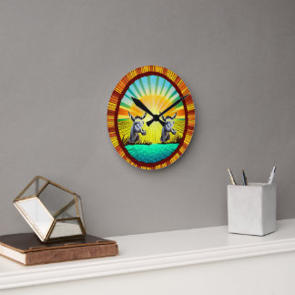 Reloj Redondo Mediano Feliz Sunshine Donkey
