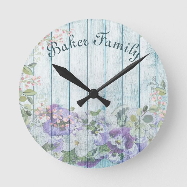 Reloj Redondo Mediano Fence florida personalizada (Anverso)