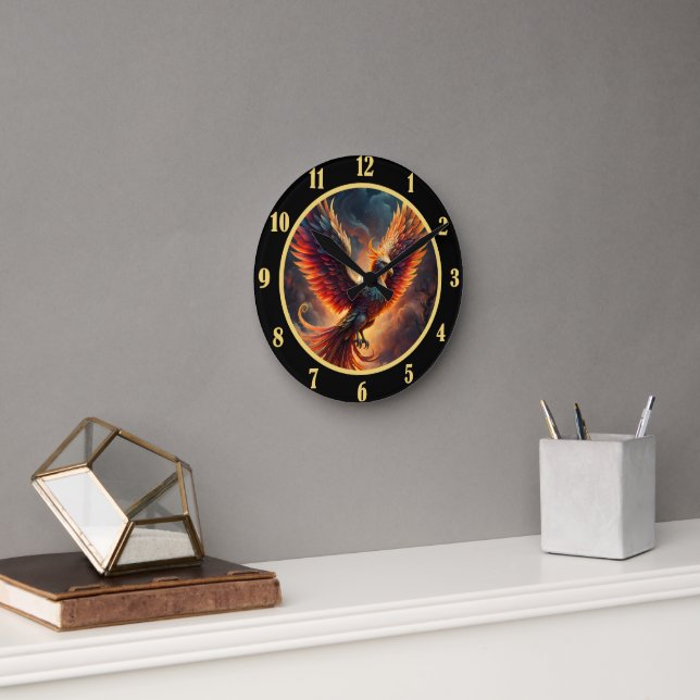 Reloj Redondo Mediano Fénix Ascendente (Oficina)