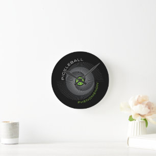 Reloj Redondo Mediano Fenómeno de Pickleball Galaxia