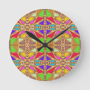 Reloj Redondo Mediano Feria de la Renaissance Escudos Medievales Espadas
