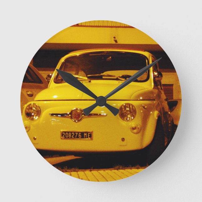 Reloj Redondo Mediano Fiat 500 Abarth. (Anverso)