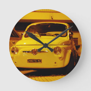 Reloj Redondo Mediano Fiat 500 Abarth.