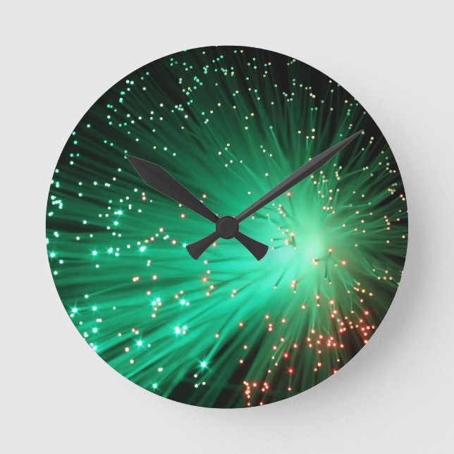 Reloj Redondo Mediano Fibras ópticas iluminadas (Anverso)