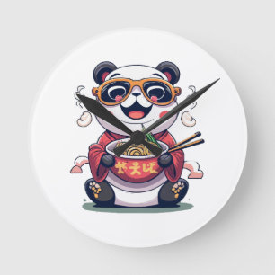 Reloj Redondo Mediano Fideos de Panda
