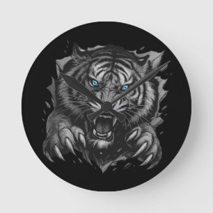 Reloj Redondo Mediano Fierce Tiger Breakthrough: Negrita y salvaje