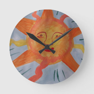 Reloj Redondo Mediano Fiery Sun Wall Clock