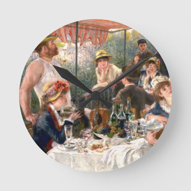 Reloj Redondo Mediano Fiesta de Renoir French Luncheon Boating (Anverso)