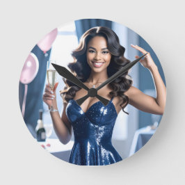 Reloj Redondo Mediano Fiesta Felicitaciones