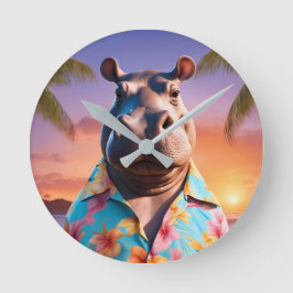 Reloj Redondo Mediano Fiesta Hippotamus