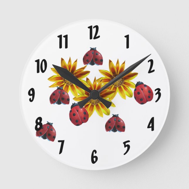 Reloj Redondo Mediano Fiesta Ladybug   (Anverso)