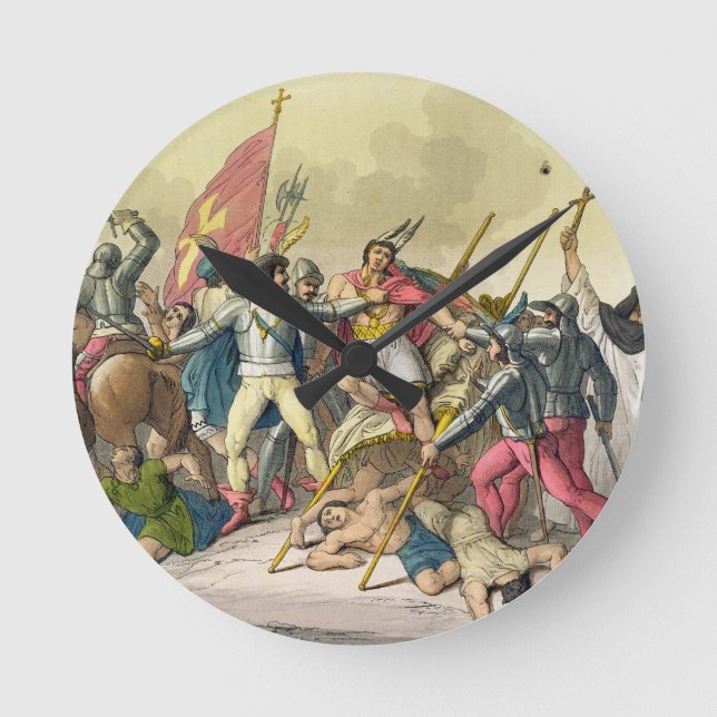 Reloj Redondo Mediano Fight Between Local Indians and Conquistadors (col (Anverso)