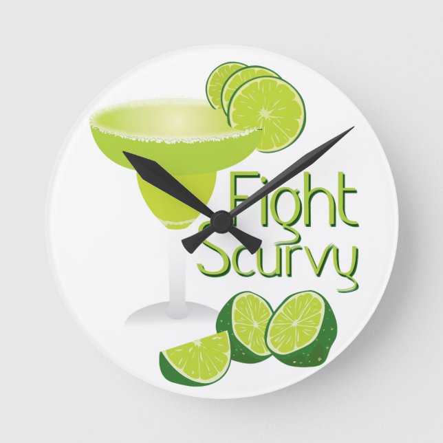 Reloj Redondo Mediano Fight Scurvy (Anverso)