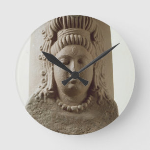 Reloj Redondo Mediano Figura de Ekamukha Siva-Linga del templo en K