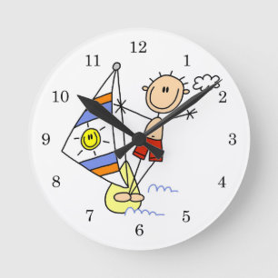Reloj Redondo Mediano Figura de palo parasol