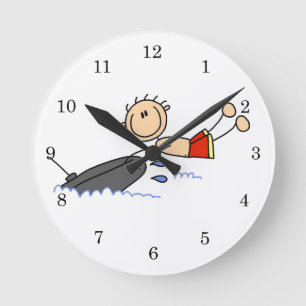 Reloj Redondo Mediano Figura del palo de anclaje