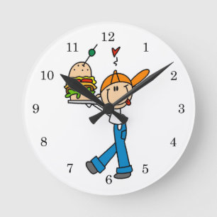 Reloj Redondo Mediano Figura del tirador del sintetizador