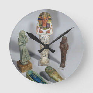 Reloj Redondo Mediano Figuras de Ushabti