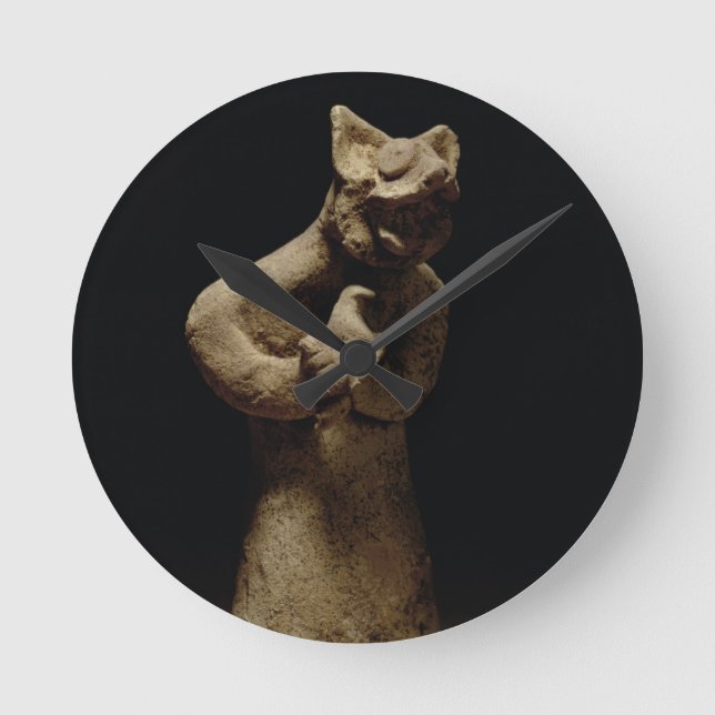 Reloj Redondo Mediano Figurilla de un demonio León-Dirigido, (Anverso)