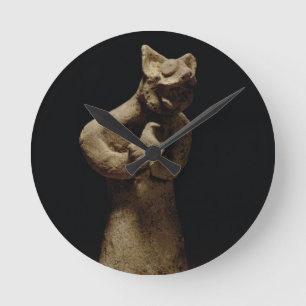 Reloj Redondo Mediano Figurilla de un demonio León-Dirigido,