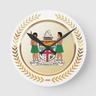 Reloj Redondo Mediano Fiji Coat of Arms