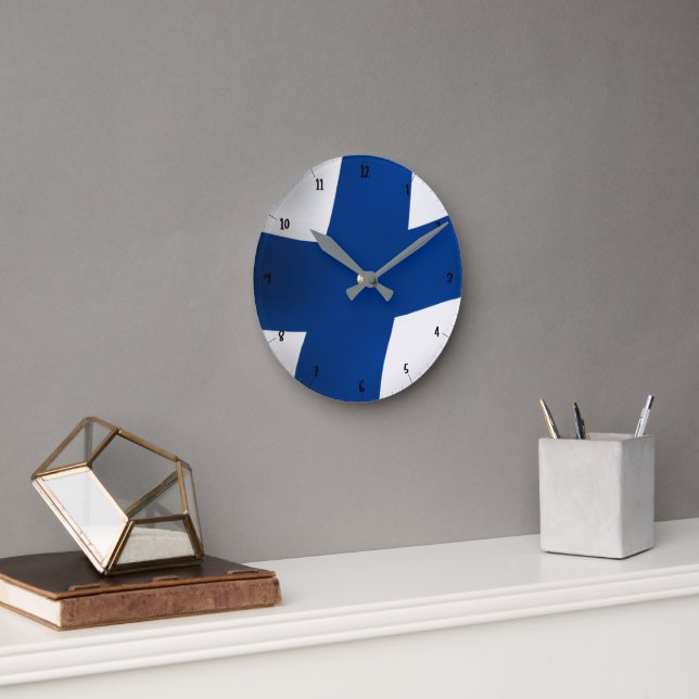 RELOJ REDONDO MEDIANO FINLAND FLAG (Oficina)