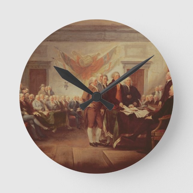 Reloj Redondo Mediano Firma de la Declaración de Independencia, 4to (Anverso)