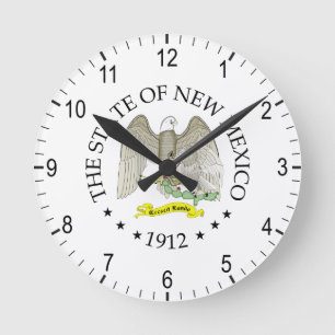 Reloj Redondo Mediano Firma de Nuevo México