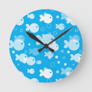 Reloj Redondo Mediano fish pattern