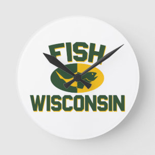 Reloj Redondo Mediano Fish Wisconsin