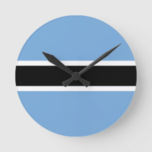 Reloj Redondo Mediano Flag of Botswana  Wall Clock