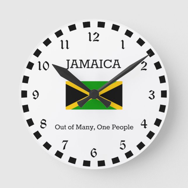 Reloj Redondo Mediano Flag of Jamaica (Anverso)