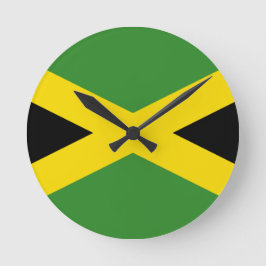 Reloj Redondo Mediano Flag of Jamaica Wall Clock